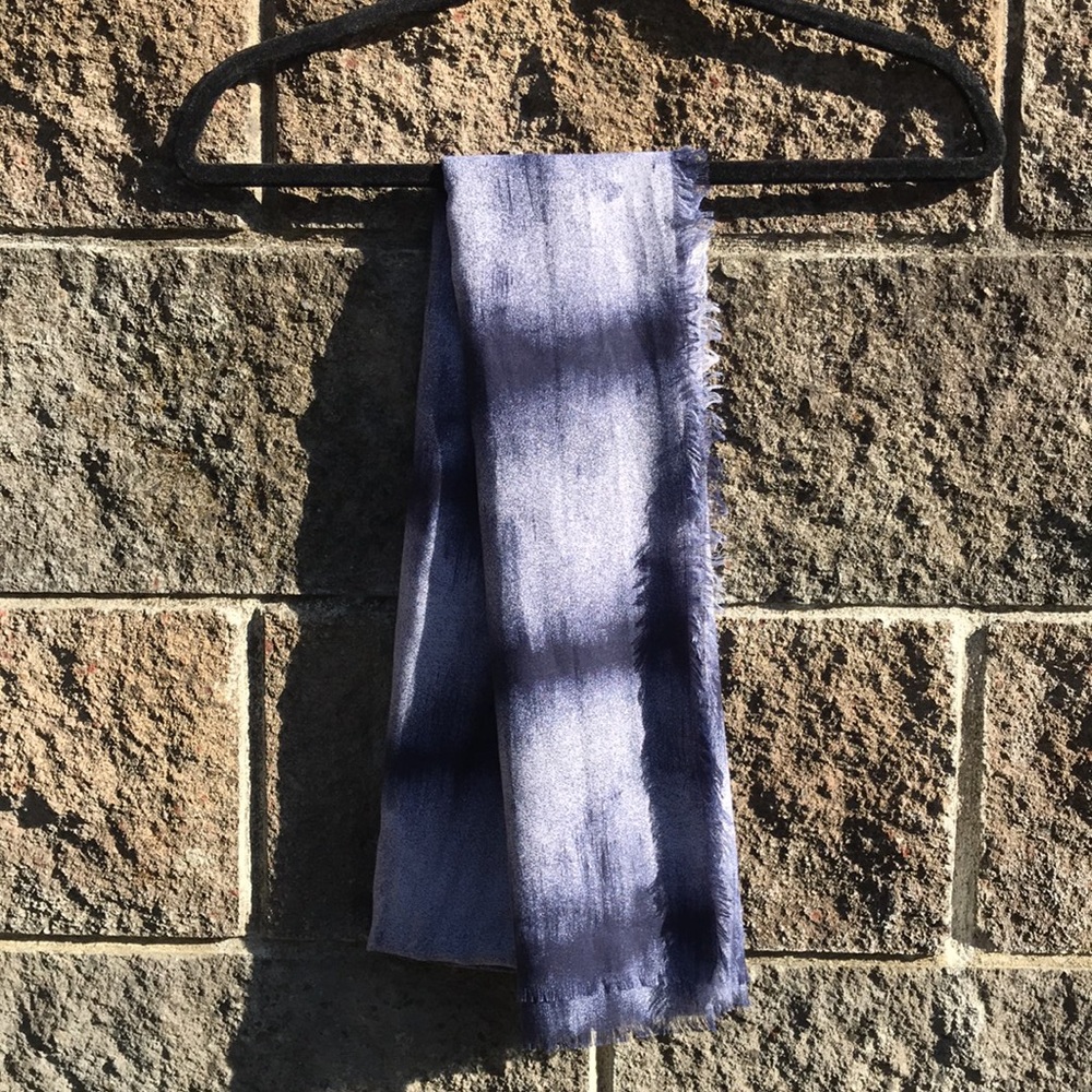 Light ombre blue scarf